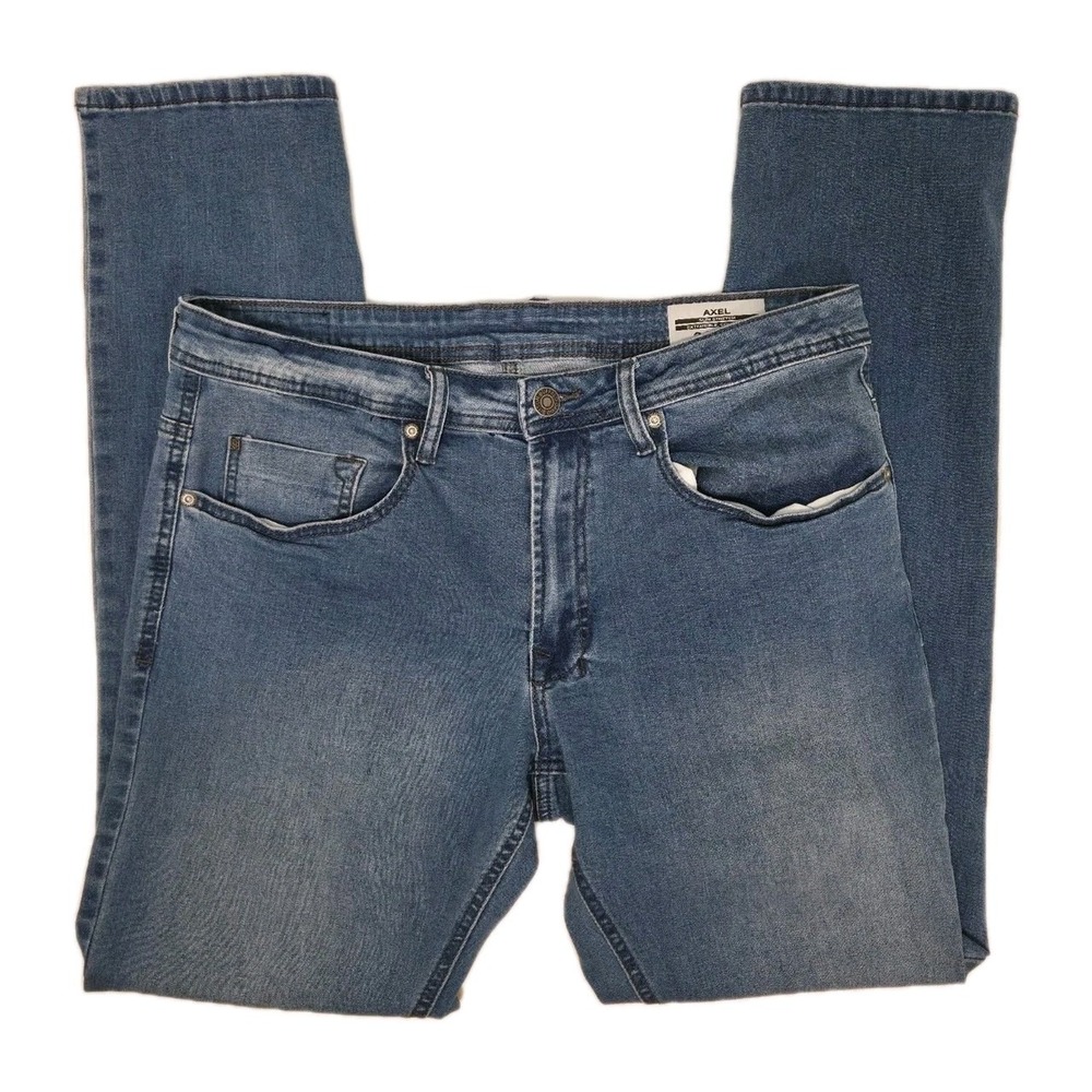 Buffalo David Bitton Axel Slim Stretch Jeans Men's 34x32 (Fits 35x32) Cowboy
